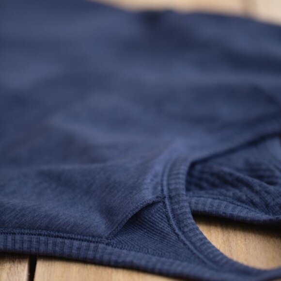 lululemon athletica Blue Fitted Ribbed Sleeveless Tank Top - Picture 5 of 11